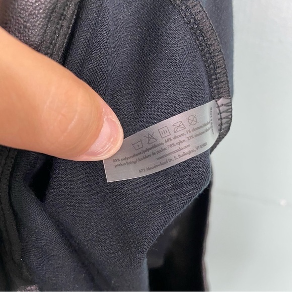 Commando Faux Leather Joggers Black Sz Small Solid - Picture 7 of 7